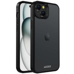 Accezz Coque Givrée Robuste iPhone 15 Plus - Noir