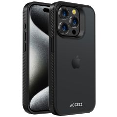 Accezz Coque Givrée Robuste iPhone 15 Pro - Noir