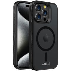 Accezz Coque Givrée Robuste avec MagSafe iPhone 15 Pro - Noir