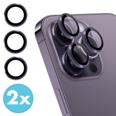 iMoshion ﻿Lot de 2 protections d'objectif de caméra iPhone 14 Pro / 14 Pro Max - Violet
