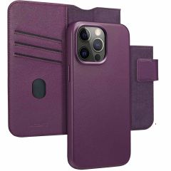 Accezz Étui de téléphone portefeuille en cuir 2-en-1 avec MagSafe iPhone 15 Pro Max - Heath Purple