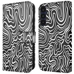 iMoshion Étui de téléphone portefeuille Design Samsung Galaxy A55 - Black And White