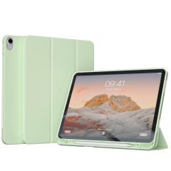 Accezz Étui de téléphone portefeuille Smart Silicone iPad Air 11 pouces (2024) M2 / Air 5 (2022) / iPad Air 4 (2020) - Vert clair