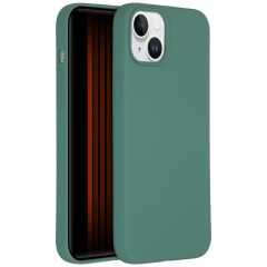 Accezz Coque Liquid Silicone iPhone 15 Plus - Vert foncé