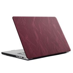 Selencia Coque en velours MacBook Air 13 pouces (2022) / Air 13 pouces (2024) M3 chip - A2681 / A3113 - Rouge foncé