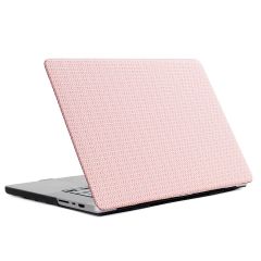Selencia Coque tissée MacBook Pro 14 pouces (2021) / Pro 14 pouces (2023) M3 chip - A2442 / A2779 / A2918 - Rose
