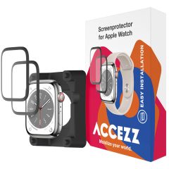 Accezz 2x Protecteur d'écran avec applicateur pour Apple Watch Series 7-9 - 45 mm