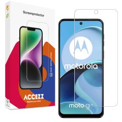 Accezz Protection d'écran en verre trempé Motorola Moto G14 - Transparent