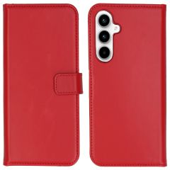 Selencia Étui de téléphone portefeuille en cuir véritable Samsung Galaxy A35 - Rouge