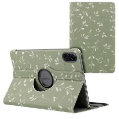 iMoshion Coque tablette Design rotatif à 360° Honor Pad X9 - Green Flowers