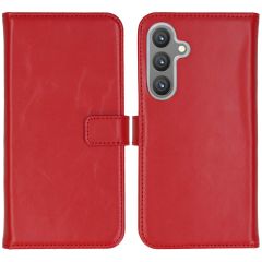 Selencia Étui de téléphone portefeuille en cuir véritable Samsung Galaxy S24 Plus - Rouge