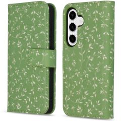 iMoshion Étui de téléphone portefeuille Design Samsung Galaxy S24 - Green Flowers