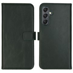 Selencia Étui de téléphone portefeuille en cuir véritable Samsung Galaxy A25 - Vert