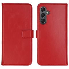 Selencia Étui de téléphone portefeuille en cuir véritable Samsung Galaxy A25 - Rouge