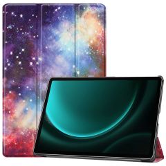 iMoshion Coque tablette Design Trifold Samsung Tab S9 FE Plus - Space