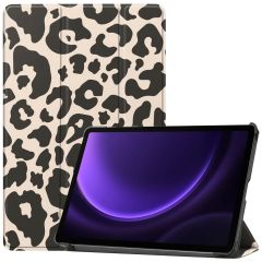iMoshion Coque tablette Design Trifold Samsung Tab S9 FE / Tab S9 - Leopard