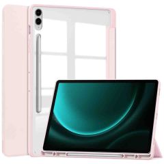 iMoshion Coque tablette rigide Trifold Samsung Tab S9 FE Plus / Tab S9 Plus - Rose