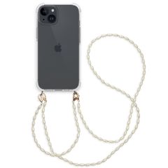 iMoshion Coque avec dragonne + ﻿bracelet - Perles iPhone 15 - Transparent