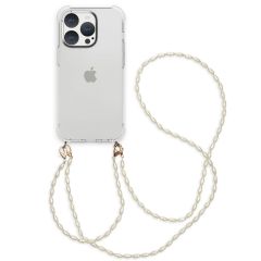 iMoshion Coque avec dragonne + ﻿bracelet - Perles iPhone 15 Pro - Transparent