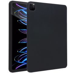 Accezz Coque Liquid Silicone avec porte-stylet iPad Pro 12.9 (2020 - 2022) - Noir