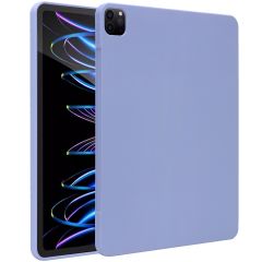 Accezz Coque Liquid Silicone avec porte-stylet iPad Pro 12.9 (2022) / Pro 12.9 (2021) / Pro 12.9 (2020) - Lila