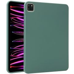 Accezz Coque Liquid Silicone avec porte-stylet iPad Pro 11 (2018 - 2022) - Vert foncé