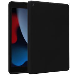 Accezz Coque Liquid Silicone iPad 9 (2021) 10.2 pouces / iPad 8 (2020) 10.2 pouces / iPad 7 (2019) 10.2 pouces - Noir