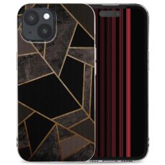iMoshion Coque Design iPhone 15 - Black Marble