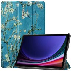iMoshion Coque tablette Design Trifold Samsung Galaxy Tab S9 - Green Plant