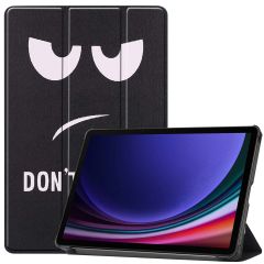 iMoshion Coque tablette Design Trifold Samsung Galaxy Tab S9 - Don't touch