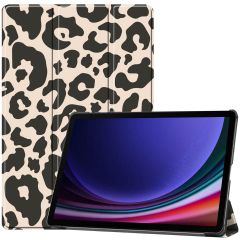 iMoshion Coque tablette Design Trifold Samsung Galaxy Tab S9 Plus - Leopard