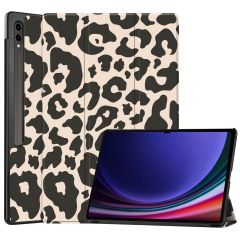 iMoshion Coque tablette Design Trifold Samsung Galaxy Tab S9 Ultra - Leopard