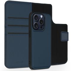 Accezz Premium Leather 2 in 1 Wallet Bookcase l'iPhone 15 Pro - Bleu foncé