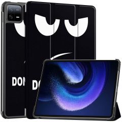 iMoshion Coque tablette Design Trifold Xiaomi Pad 6 / 6 Pro - Don't touch