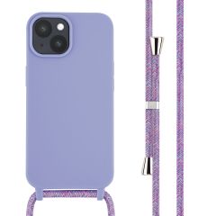 iMoshion ﻿Coque en silicone avec cordon iPhone 15 - Violet