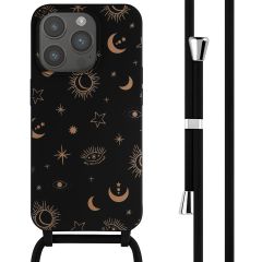 iMoshion Coque design en silicone avec cordon iPhone 15 Pro - Sky Black