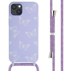 iMoshion Coque design en silicone avec cordon iPhone 15 Plus - Butterfly