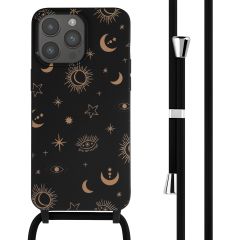 iMoshion Coque design en silicone avec cordon iPhone 15 Pro Max - Sky Black