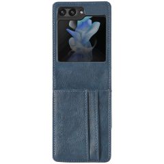 iMoshion Étui de téléphone portefeuille Luxe Samsung Galaxy Z Flip 5 - Bleu foncé