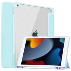 iMoshion Coque tablette rigide Trifold iPad 9 (2021) 10.2 pouces / iPad 8 (2020) 10.2 pouces / iPad 7 (2019) 10.2 pouces - Bleu clair