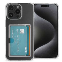 iMoshion Coque silicone avec porte-cartes iPhone 15 Pro Max - Transparent