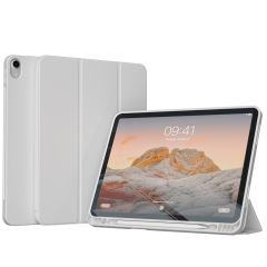 Accezz Étui de téléphone portefeuille Smart Silicone iPad Air 5 (2022) / iPad Air 4 (2020) - Gris