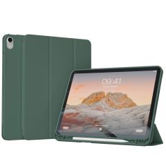 Accezz Étui de téléphone portefeuille Smart Silicone iPad Air 5 (2022) / iPad Air 4 (2020) - Vert foncé