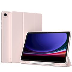 Accezz Étui de téléphone portefeuille Smart Silicone Samsung Galaxy Tab A9 Plus - Rose