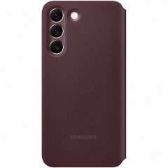 Samsung Étui de téléphone portefeuille Clear View Galaxy S22 - Burgundy