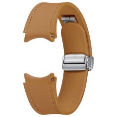 Samsung Bracelet en cuir hybride original D-Buckle Normal S/M Galaxy Watch 6 / 6 Classic / 5 / 5 Pro - Camel