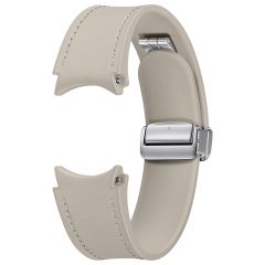 Samsung Bracelet en cuir hybride original D-Buckle Normal M/L Galaxy Watch 6 / 6 Classic / 5 / 5 Pro - Etoupe