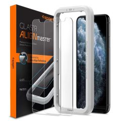 Spigen Protection d'écran en verre trempé GLAStR Fit + Applicator iPhone 11