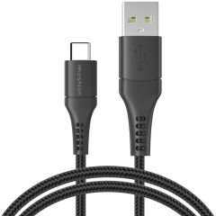 iMoshion Câble USB-C vers USB iPhone 15 - Textile tressé - 1,5 mètres - Noir