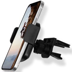 Accezz Support de téléphone pour voiture iPhone 15 Pro Max - Réglable - Universel - Grille de ventilation - Noir